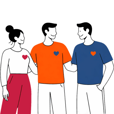 איור של קבוצת אנשים