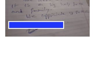 מכתב תודה למקרה 127231